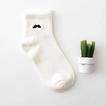 1pair=2pcs 35-40 Unisex Cotton Harajuku Socks for Women Men Ulzzang Calcetines Black White Japanese Socks