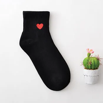 1pair=2pcs 35-40 Unisex Cotton Harajuku Socks for Women Men Ulzzang Calcetines Black White Japanese Socks