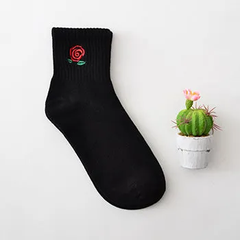 1pair=2pcs 35-40 Unisex Cotton Harajuku Socks for Women Men Ulzzang Calcetines Black White Japanese Socks