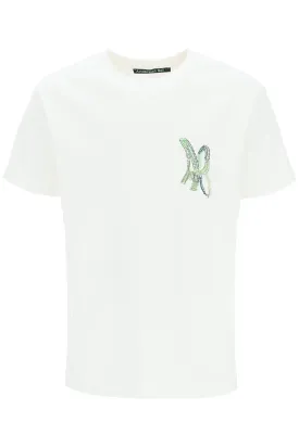 Andersson bell monogram embroidery and rear maxi print t-shirt