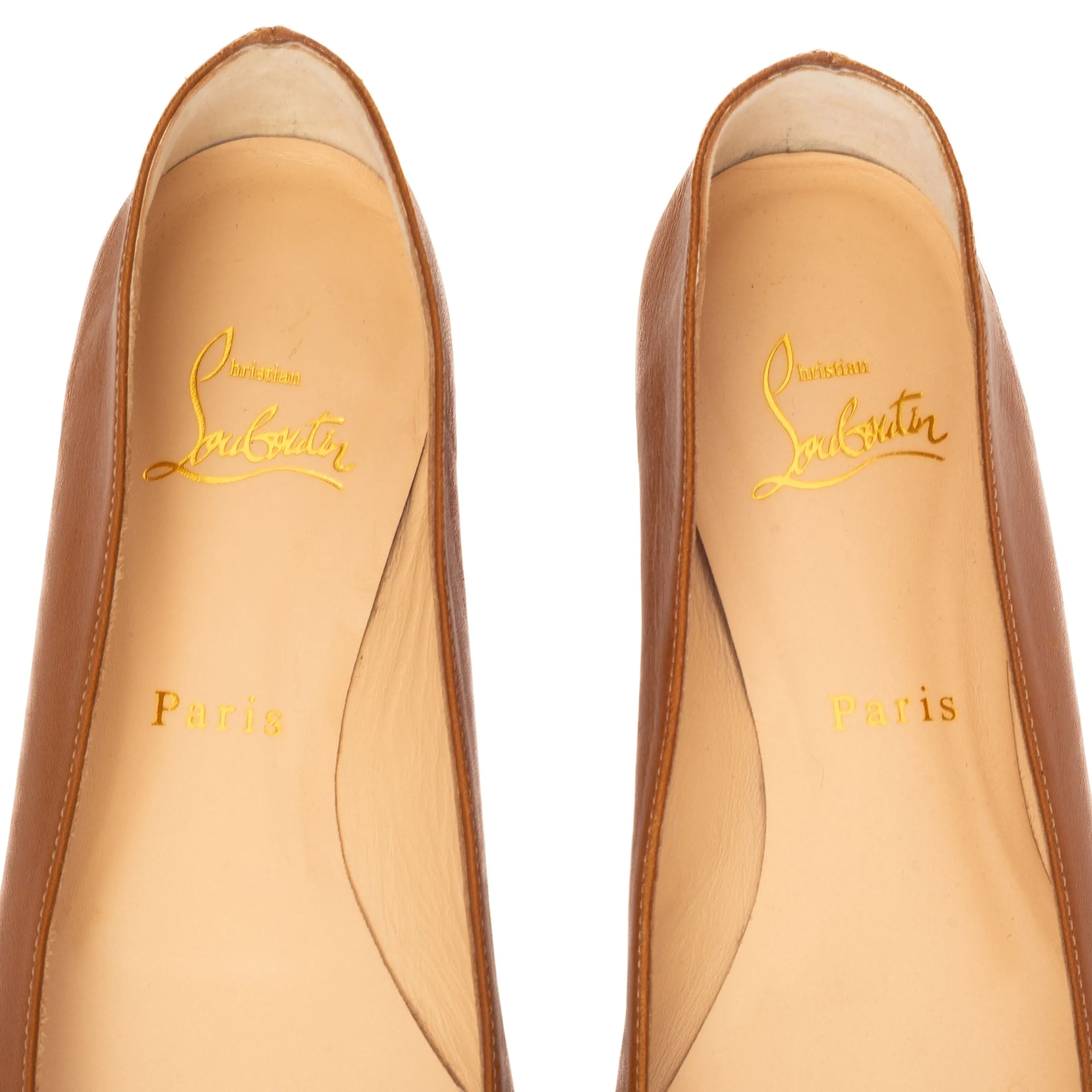 Ballalla Café Creme Nappa Leather Ballet Flat 40