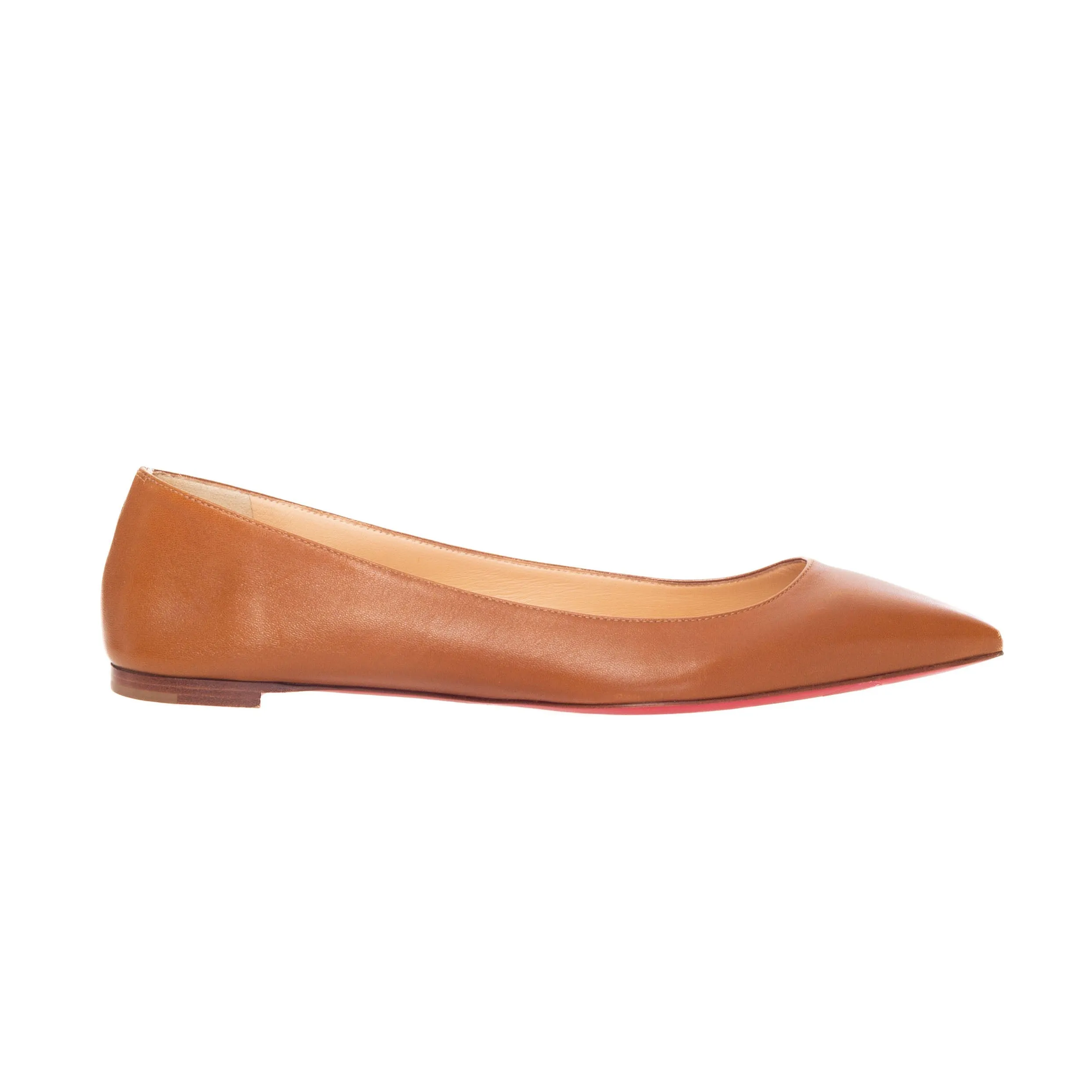 Ballalla Café Creme Nappa Leather Ballet Flat 40