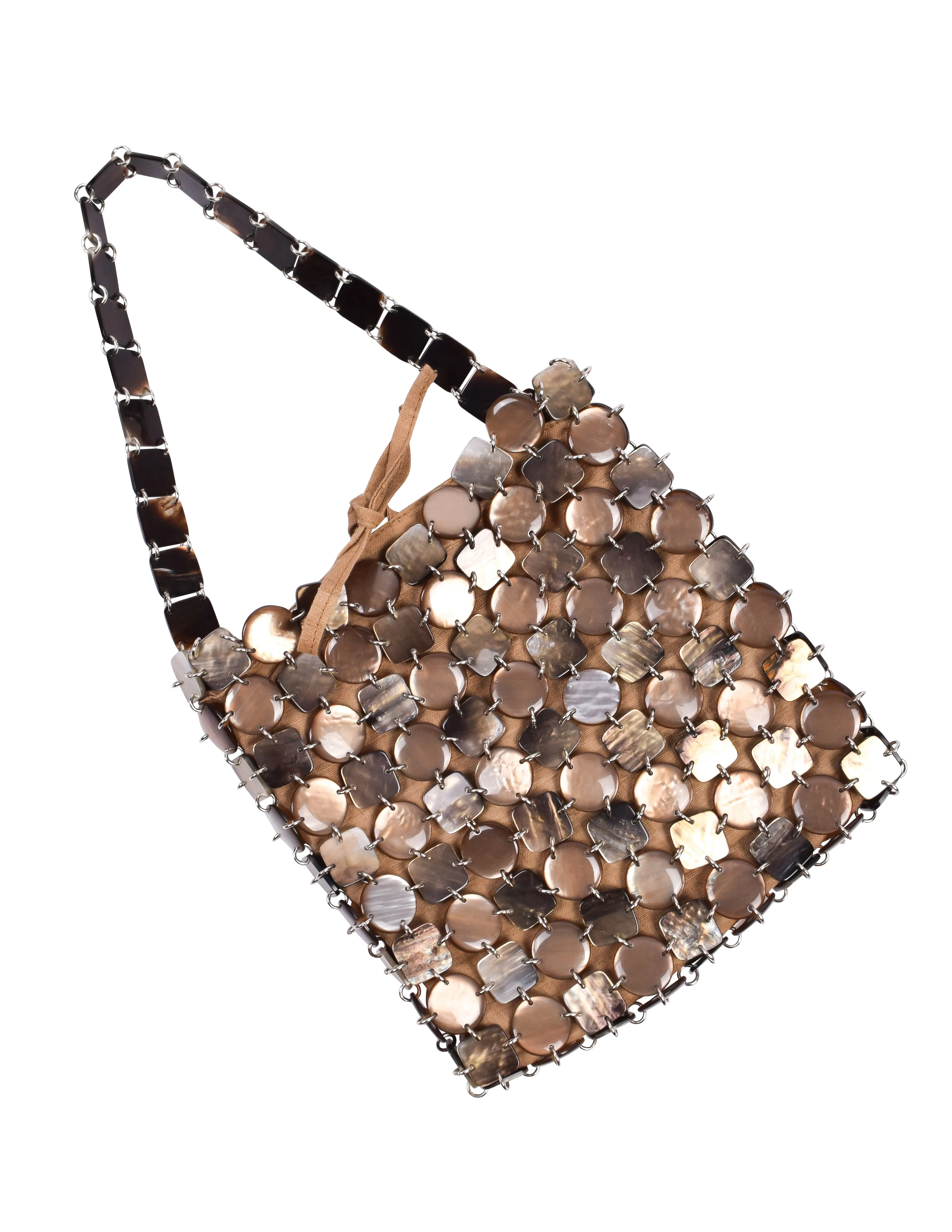 Bottega Veneta Vintage SS 1997 Mother of Pearl Chainmail Bag