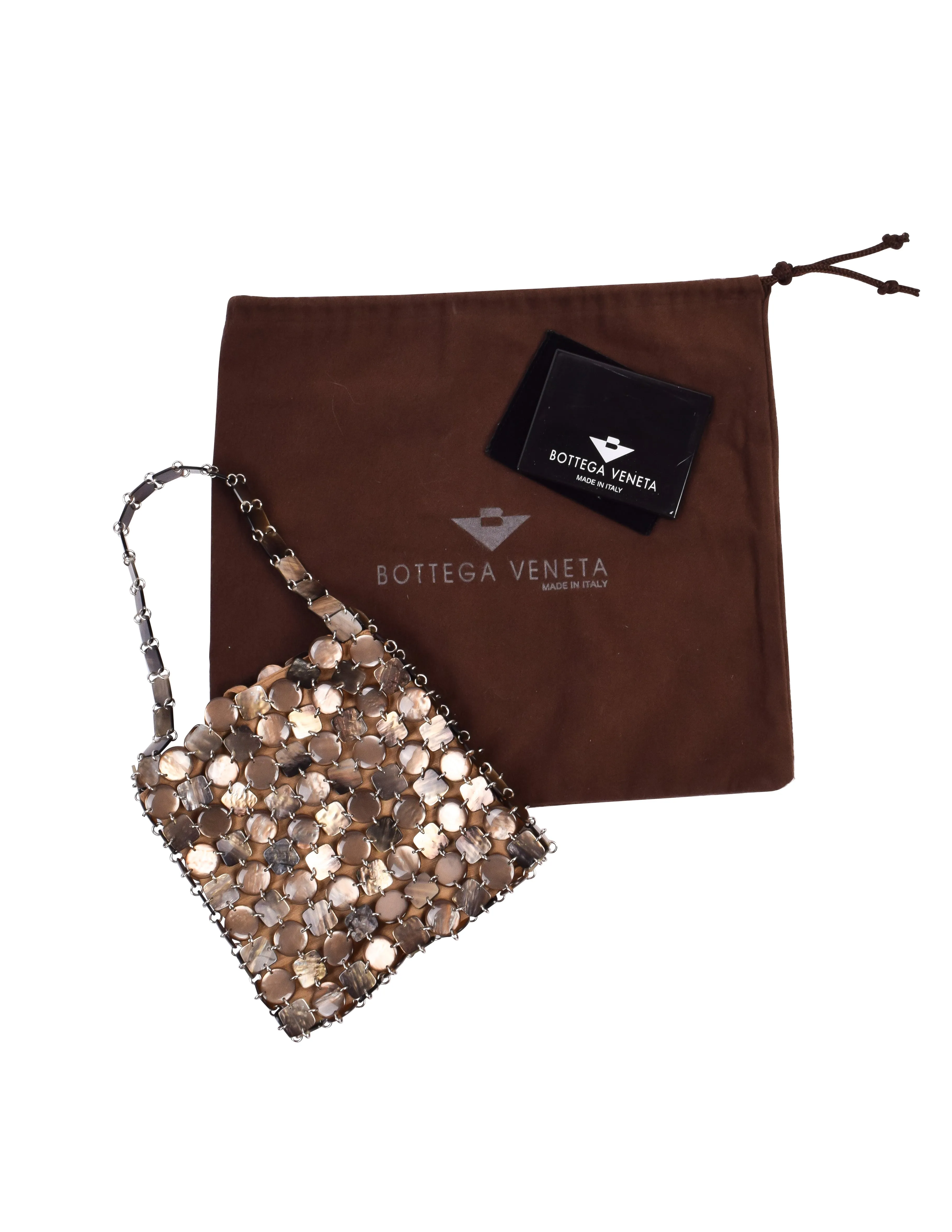 Bottega Veneta Vintage SS 1997 Mother of Pearl Chainmail Bag