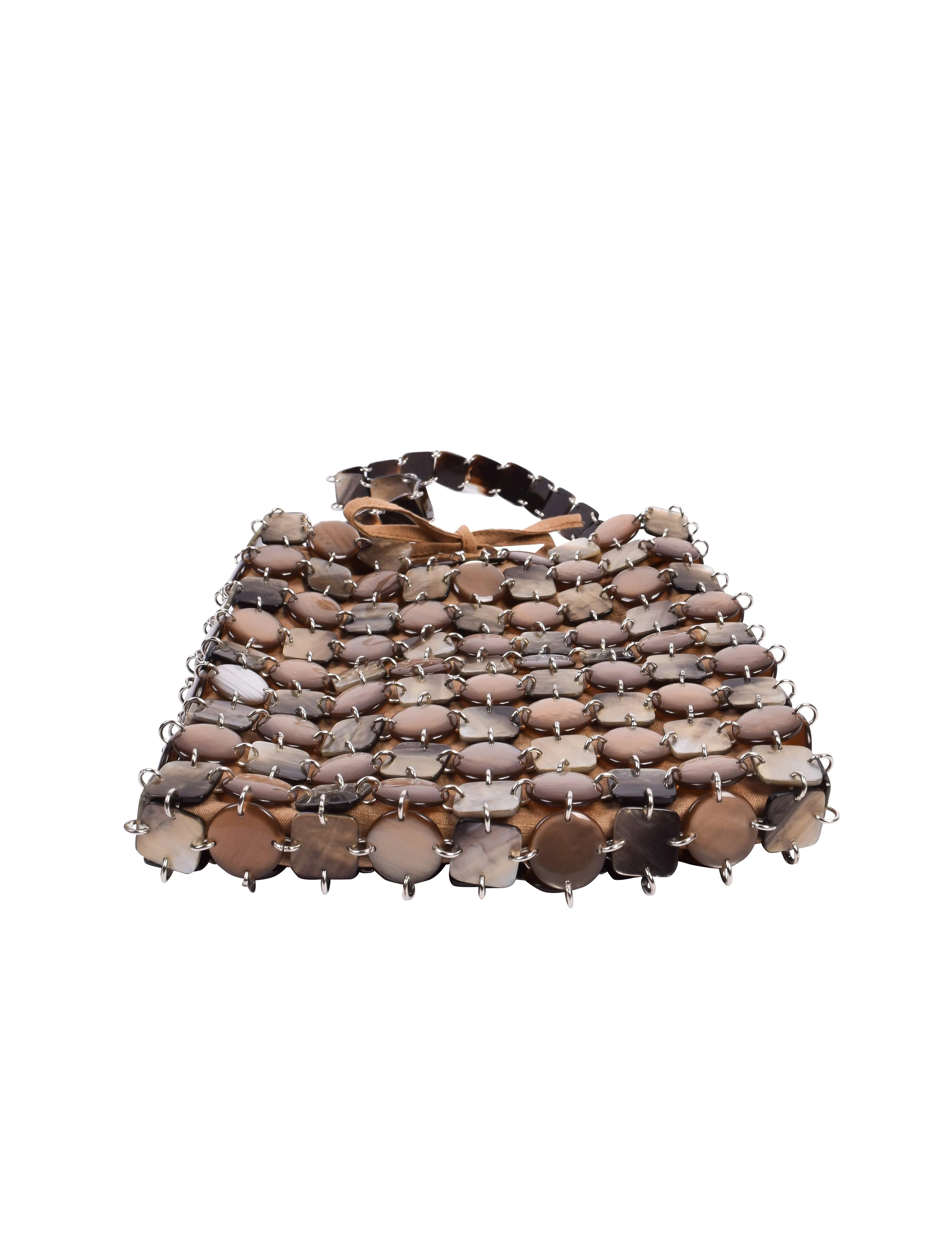 Bottega Veneta Vintage SS 1997 Mother of Pearl Chainmail Bag