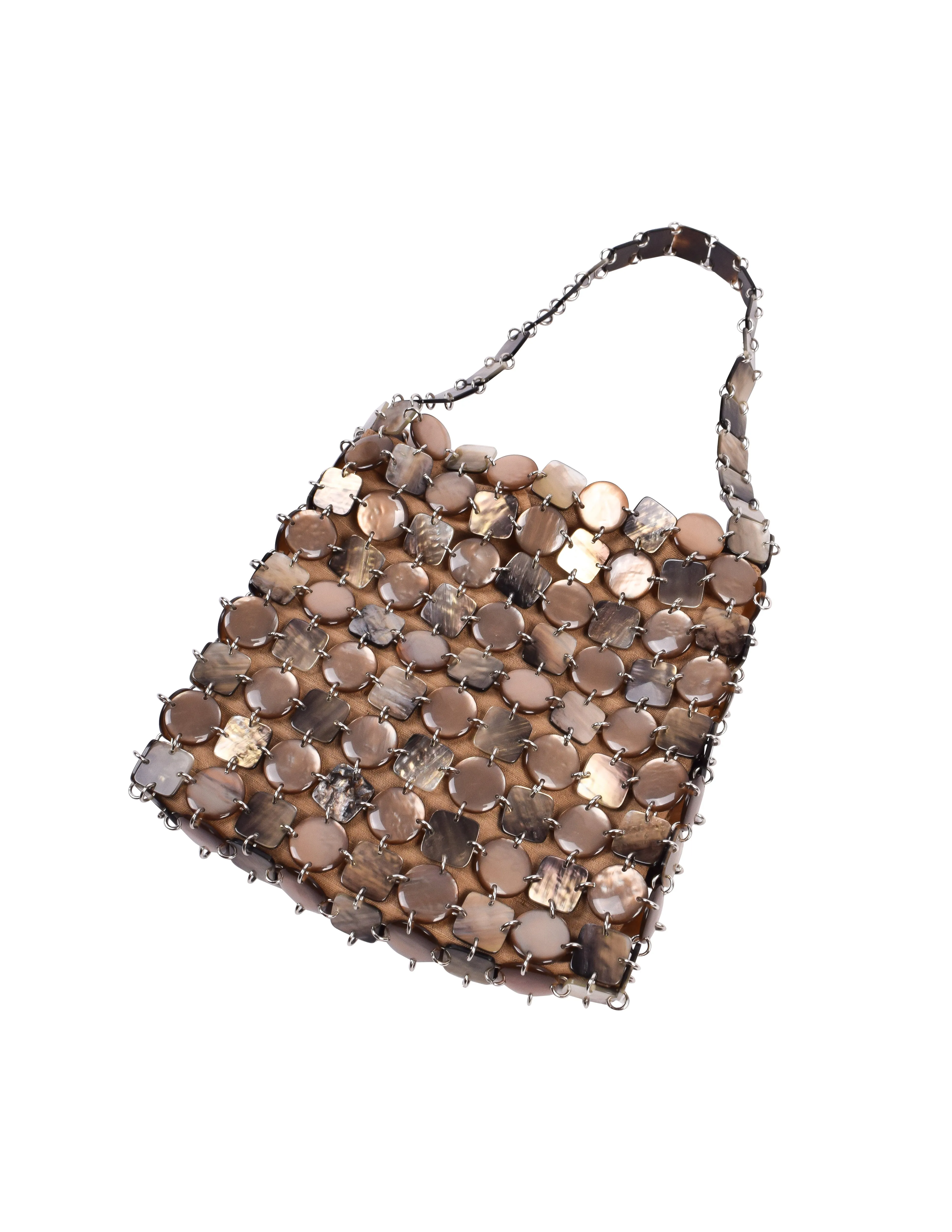 Bottega Veneta Vintage SS 1997 Mother of Pearl Chainmail Bag