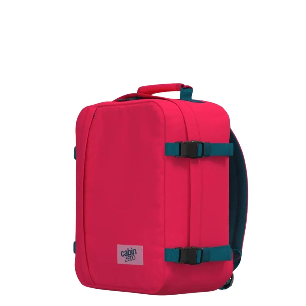 CabinZero Classic 28L Lightweight Carry On Backpack - Miami Magenta