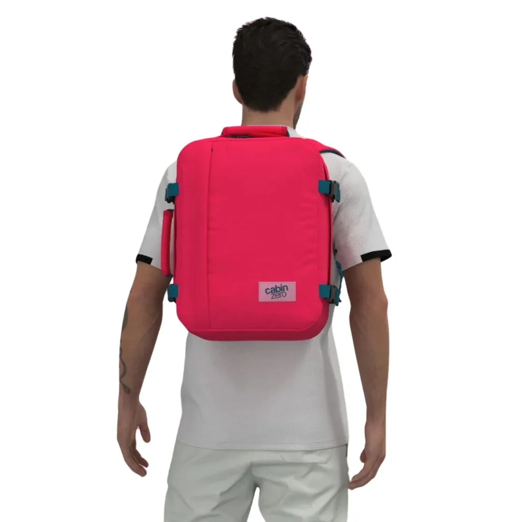 CabinZero Classic 28L Lightweight Carry On Backpack - Miami Magenta