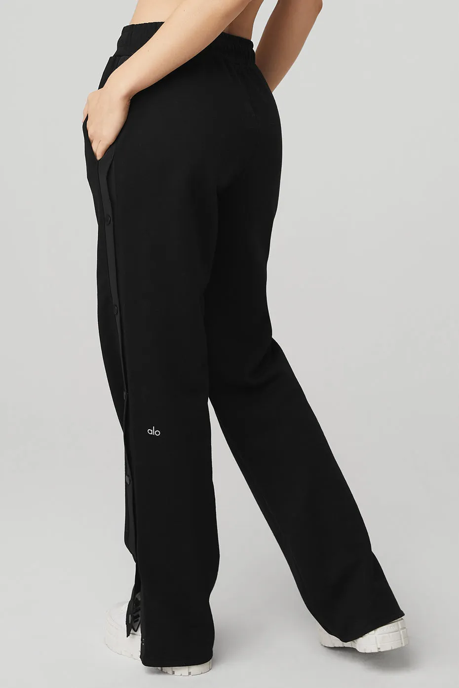 Courtside Tearaway Snap Pant - Black