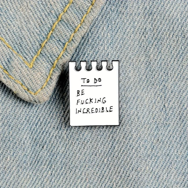 Custom Note Shape Brooch  Unique Clothing Accessory for Backpacks