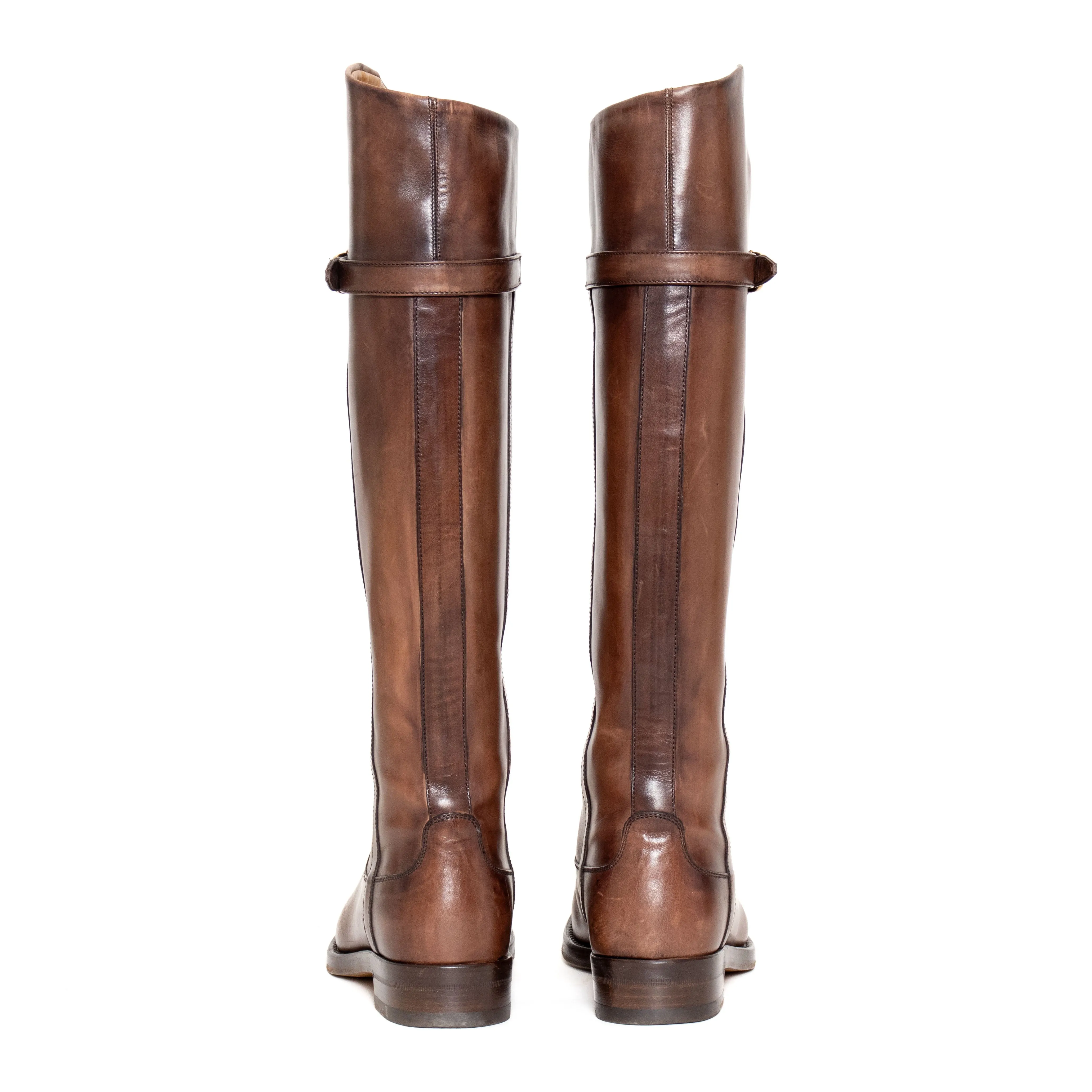 Dark Brown Leather Riding Boots 37