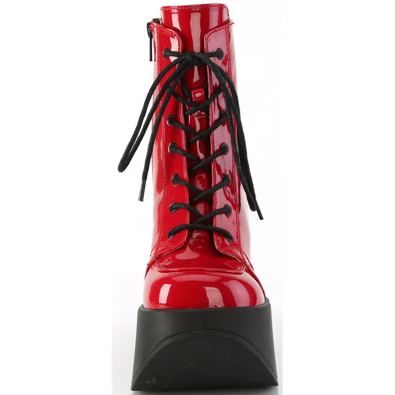 DemoniaCult Dynamite 106 Red Patent Boots