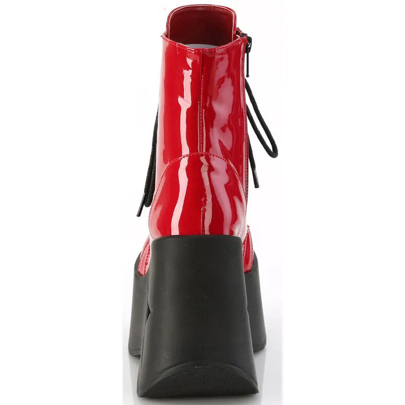 DemoniaCult Dynamite 106 Red Patent Boots