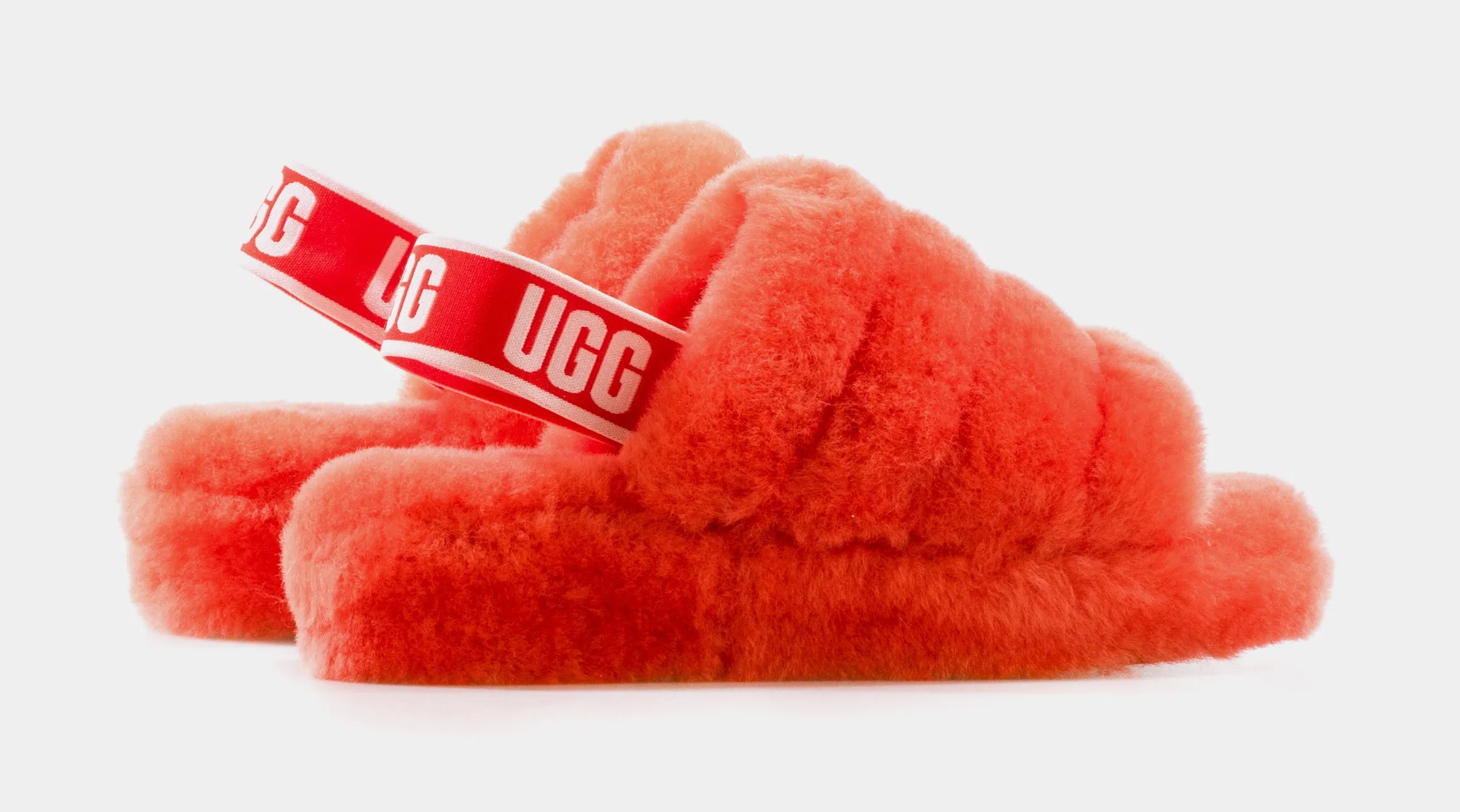 Fluff Yeah Womens Slide Sandals (Red)