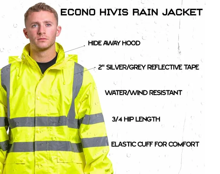 Game Sportswear The Econo HiVis Rain Jacket