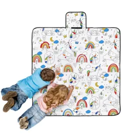 Happy Kids Dream Big Colour Me In Picnic Blanket