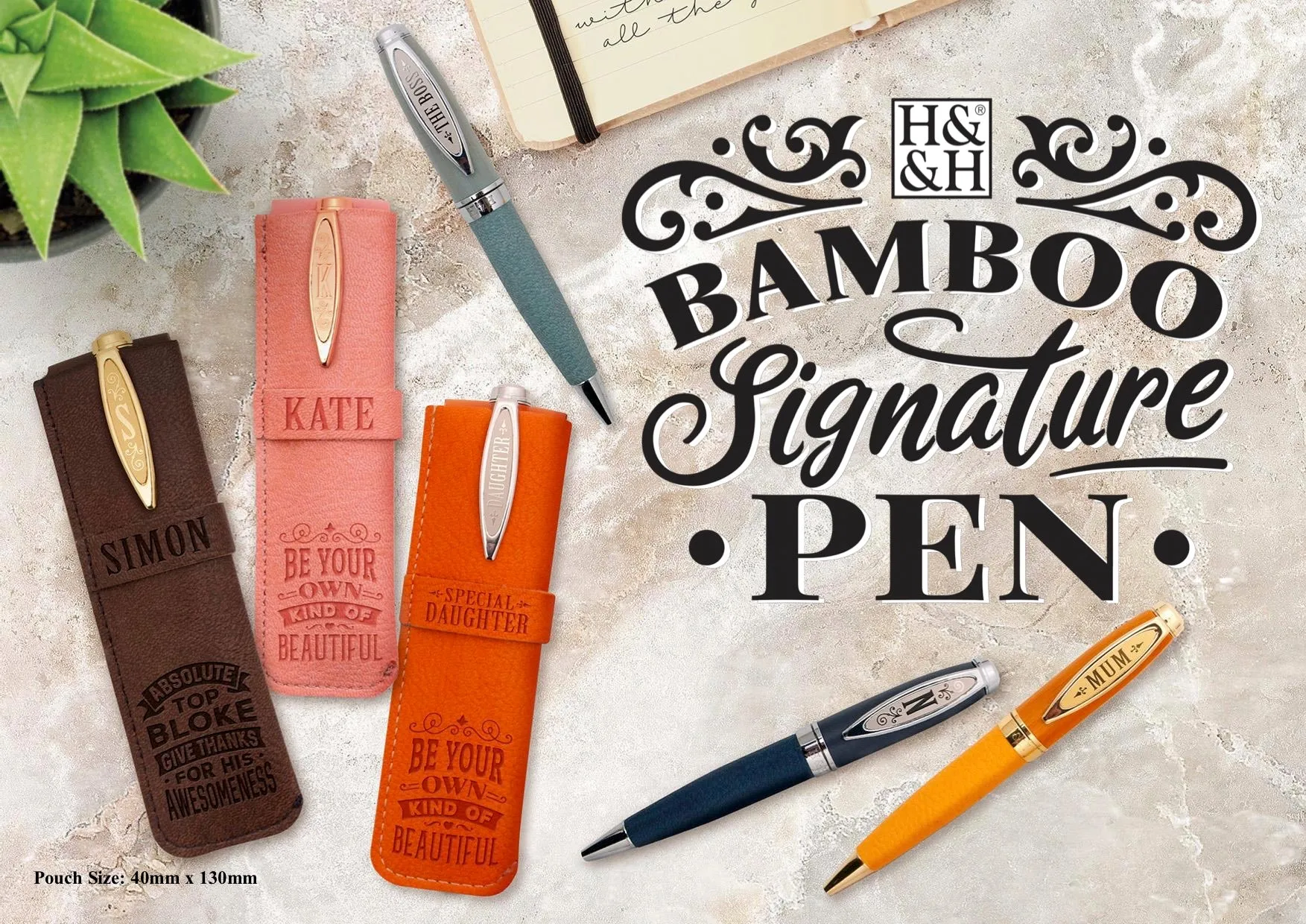 History & Heraldry Personalised Bamboo Signature Pens - Zoe