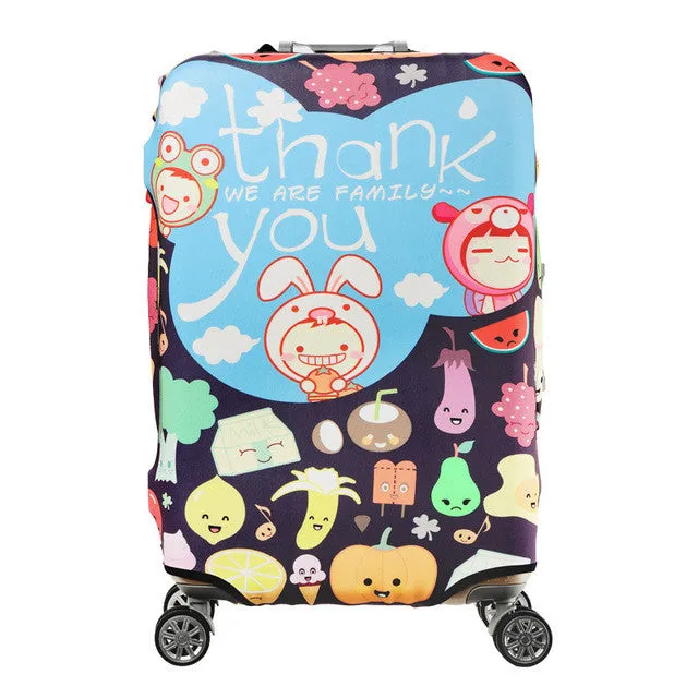 HMUNII Elastic Luggage Protective Cover For 19-32 inch Trolley Suitcase Protect Dust Bag Case Child Cartoon Travel Accessories