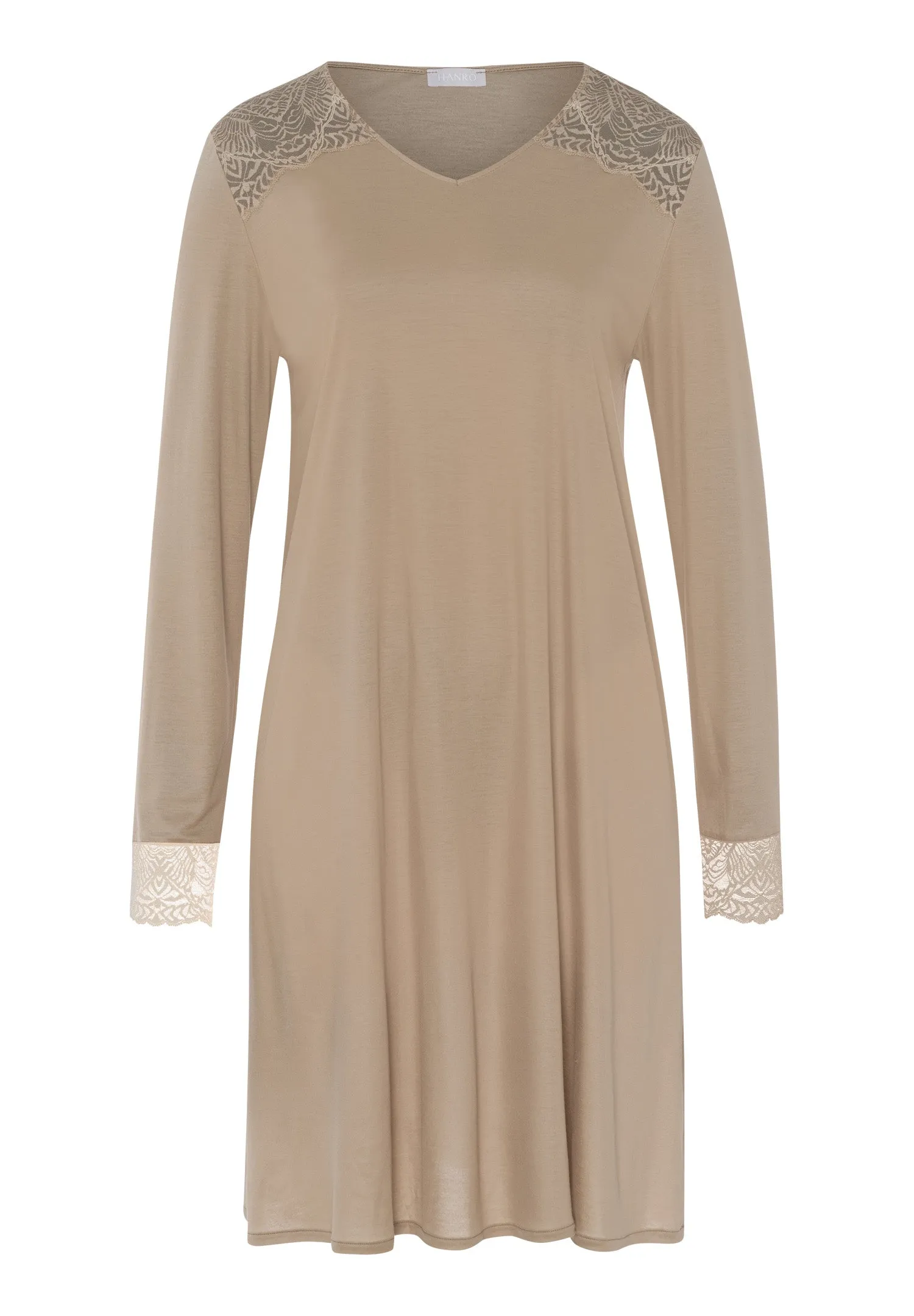 Josephine Soft TENCEL™ Lace Trim Nightgown | Deep Taupe 74938-2828