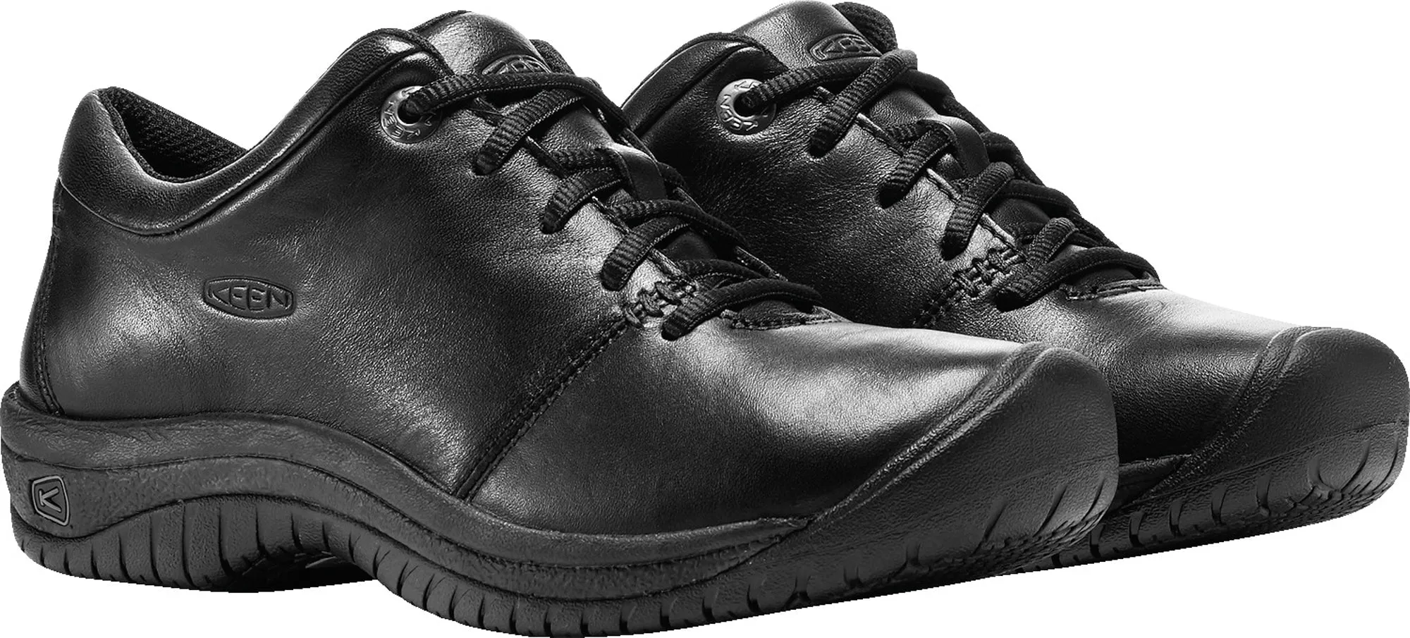 Keen Utility Black Womens PTC WR Leather Oxford Shoes