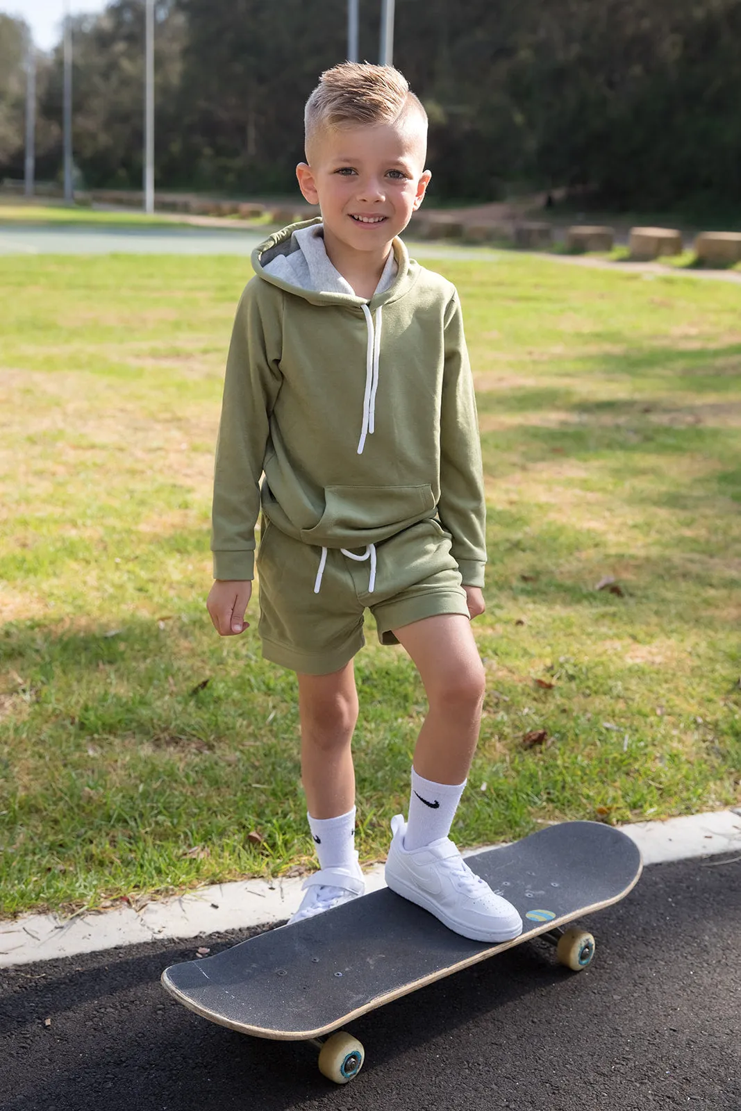 Kids Lounge Short - WARM GREEN