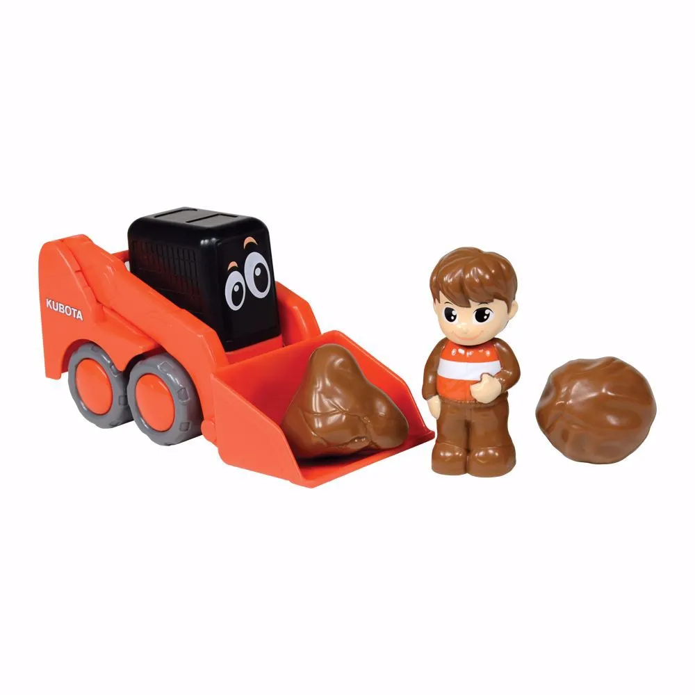 Kubota My Lil' Orange SSV Skid Steer with Figure & Boulders Set