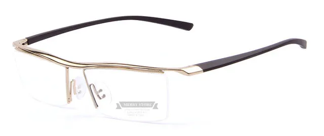 MERRY'S Men Optical Frames Eyeglasses Frames Rack Commercial Glasses Fashion Eyeglasses Frame Myopia Titanium Frame TR90 Legs