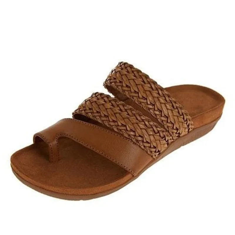 OCW Orthopedic Sandals Anti-sweat Braided Straps Separated Toe Sandals Memory Foam Stylish