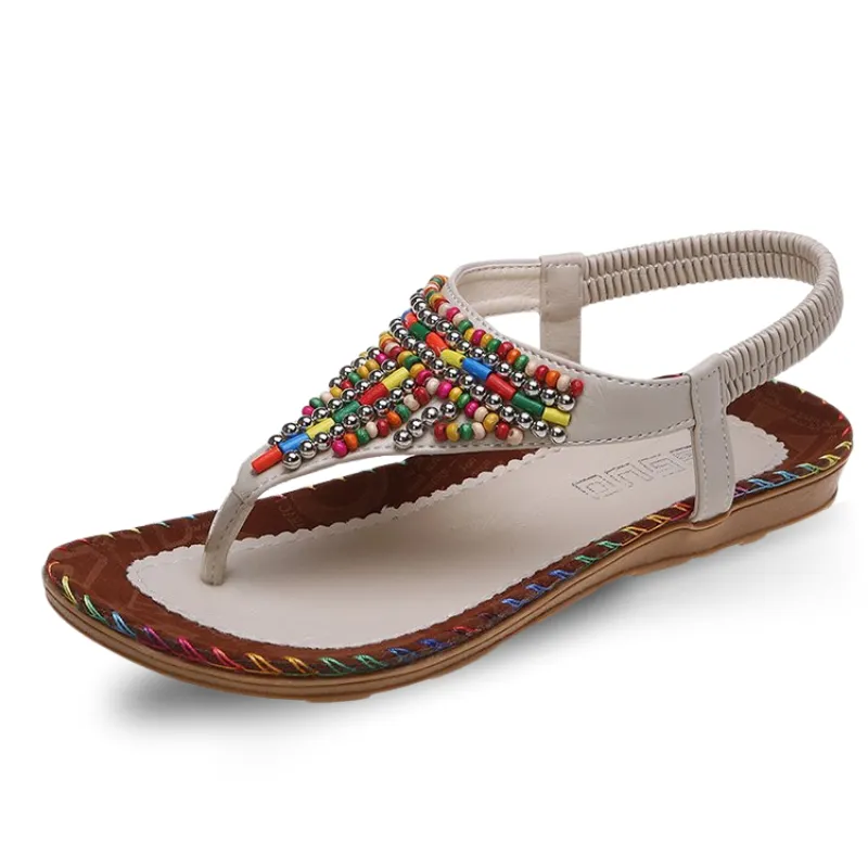 OCW Orthopedic Women Sandals Bohemian Style Thong Soft Bottom Beach Flip-flop