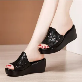 OCW Summer New Slope Heel Sandals Thick Bottom Platform Fashion Comfortable