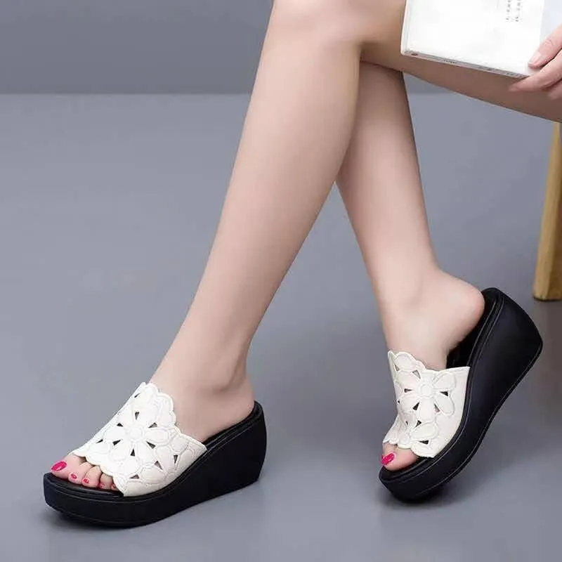 OCW Summer New Slope Heel Sandals Thick Bottom Platform Fashion Comfortable