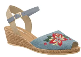 Piccadilly 407016-1056 Women Sandal Wedge Denim