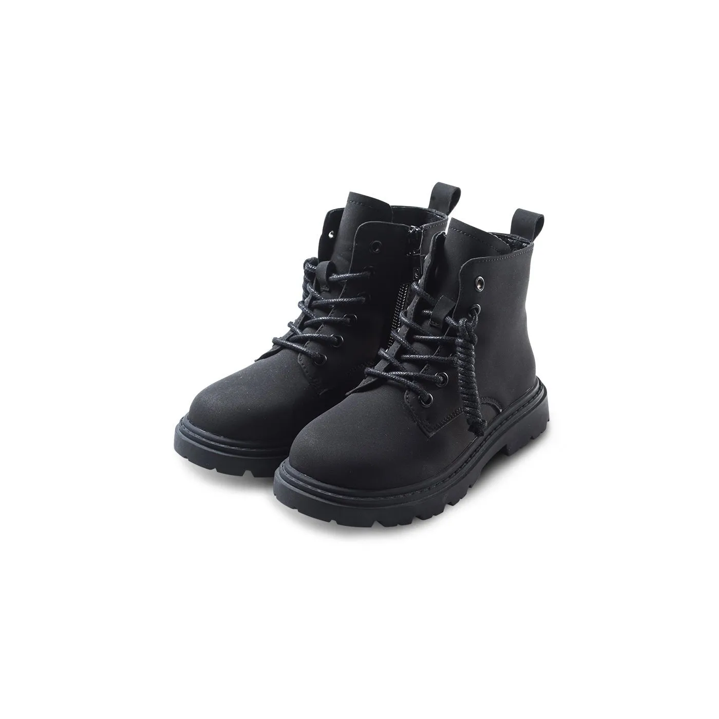 Pigtail Classic Kids Black Combat Boots