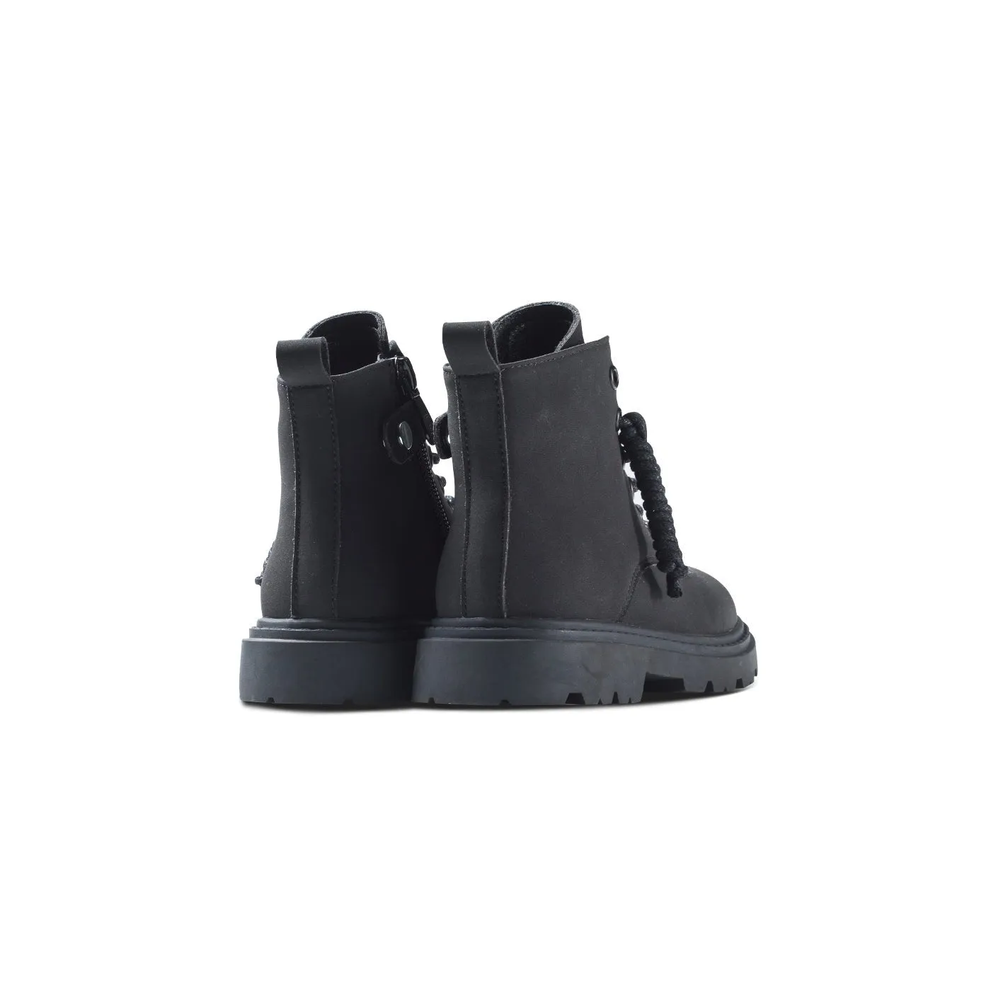 Pigtail Classic Kids Black Combat Boots