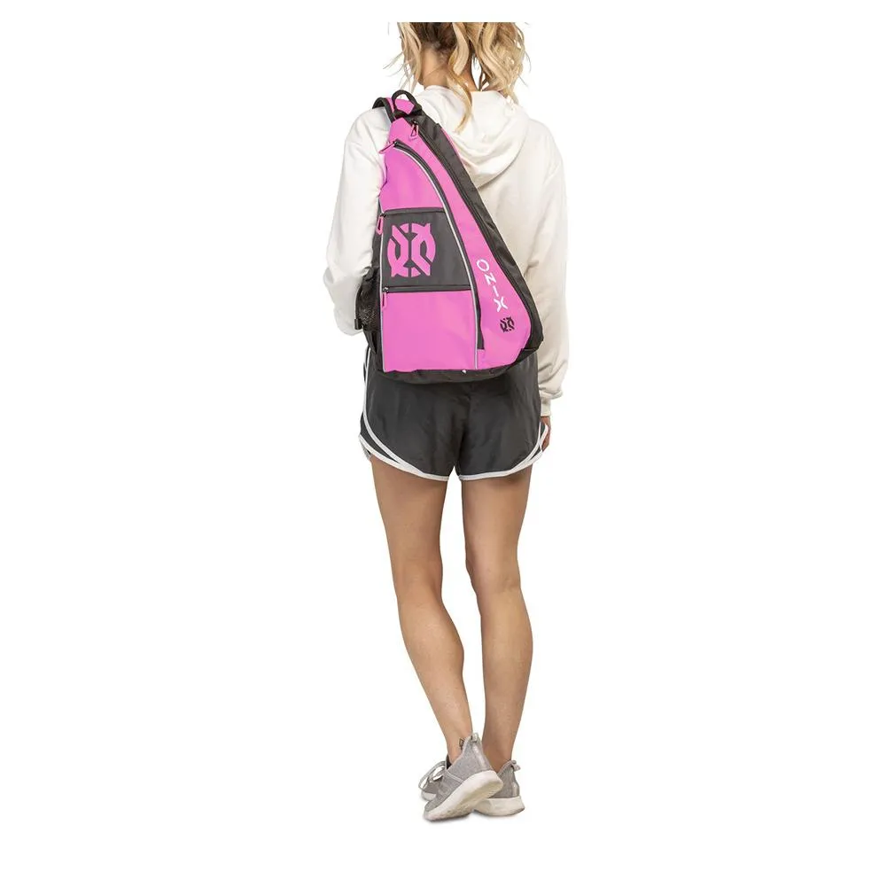 Pro Pickleball Sling Bag Pink and Black