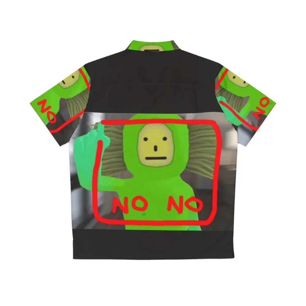 "No No Square Hawaiian Shirt - Gaming & VR Inspired Apparel"