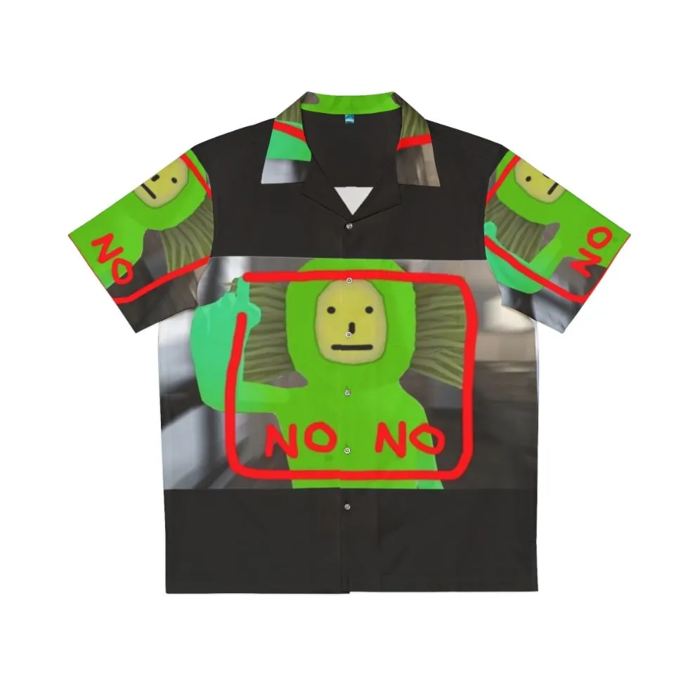 "No No Square Hawaiian Shirt - Gaming & VR Inspired Apparel"