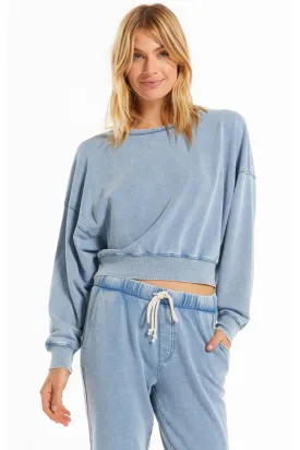 Sarah Knit Denim Sweatshirt