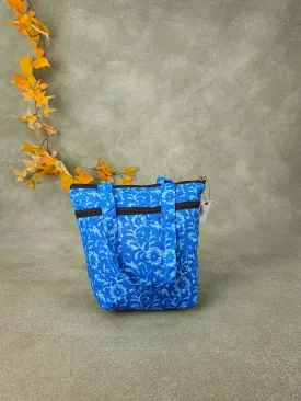 Small handbag Sky Blue Botanical Prints