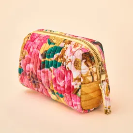 Small Quilted Vanity Bag - Impressionist Floral