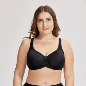 T-Shirt Seamless Padded Underwire Black Full Coverage Bra