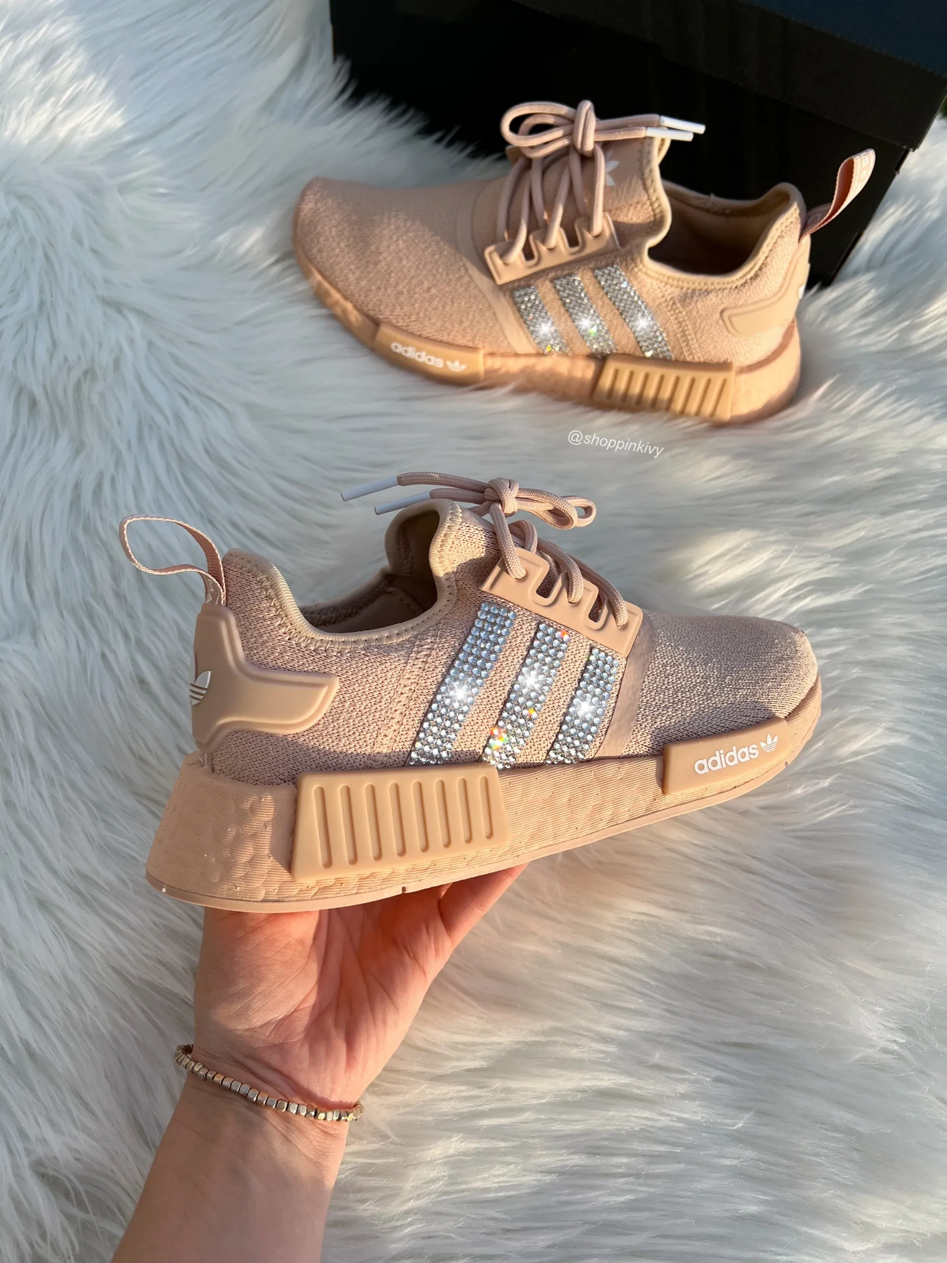 Tan Swarovski Womens Adidas NMD