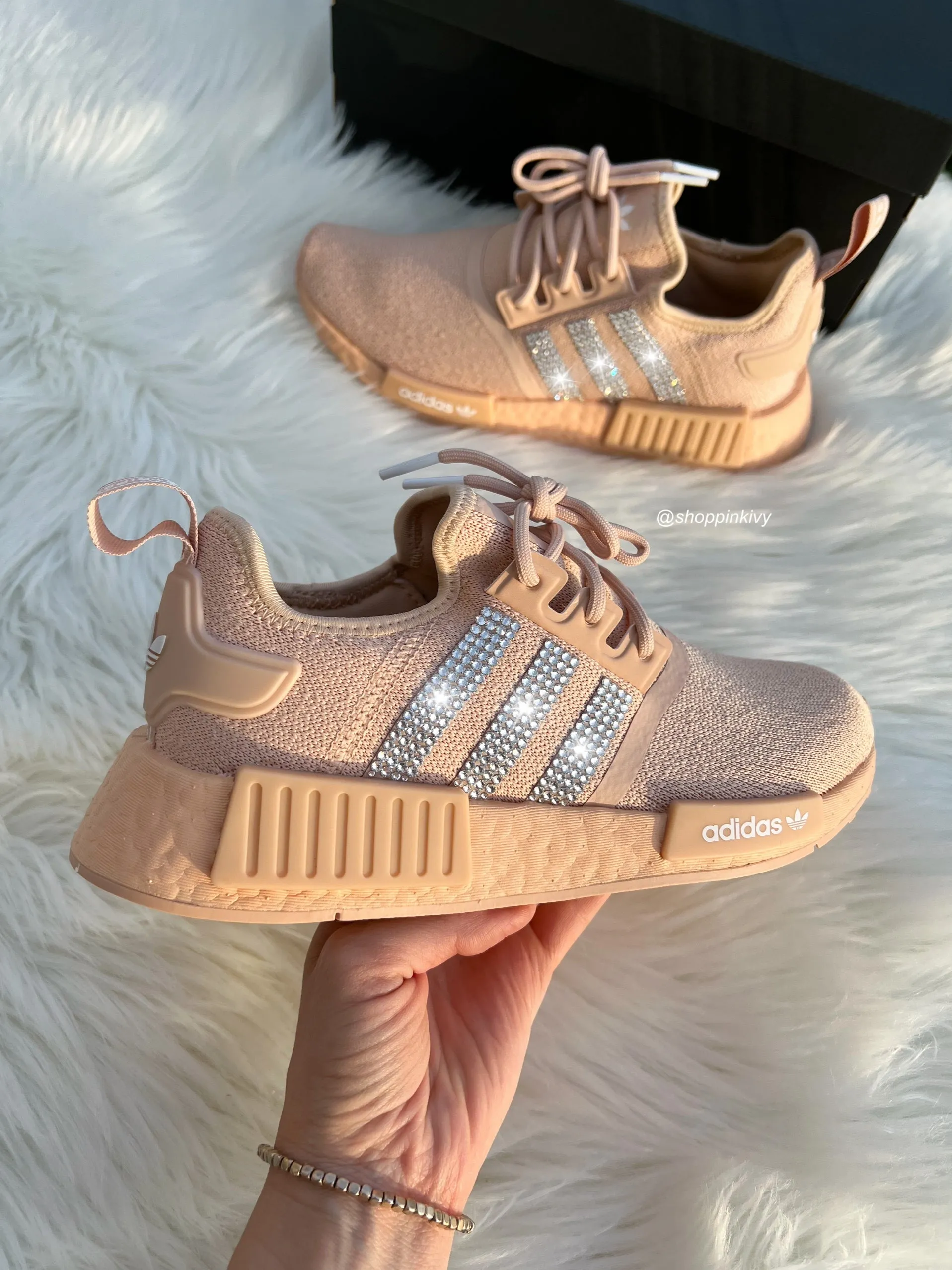 Tan Swarovski Womens Adidas NMD