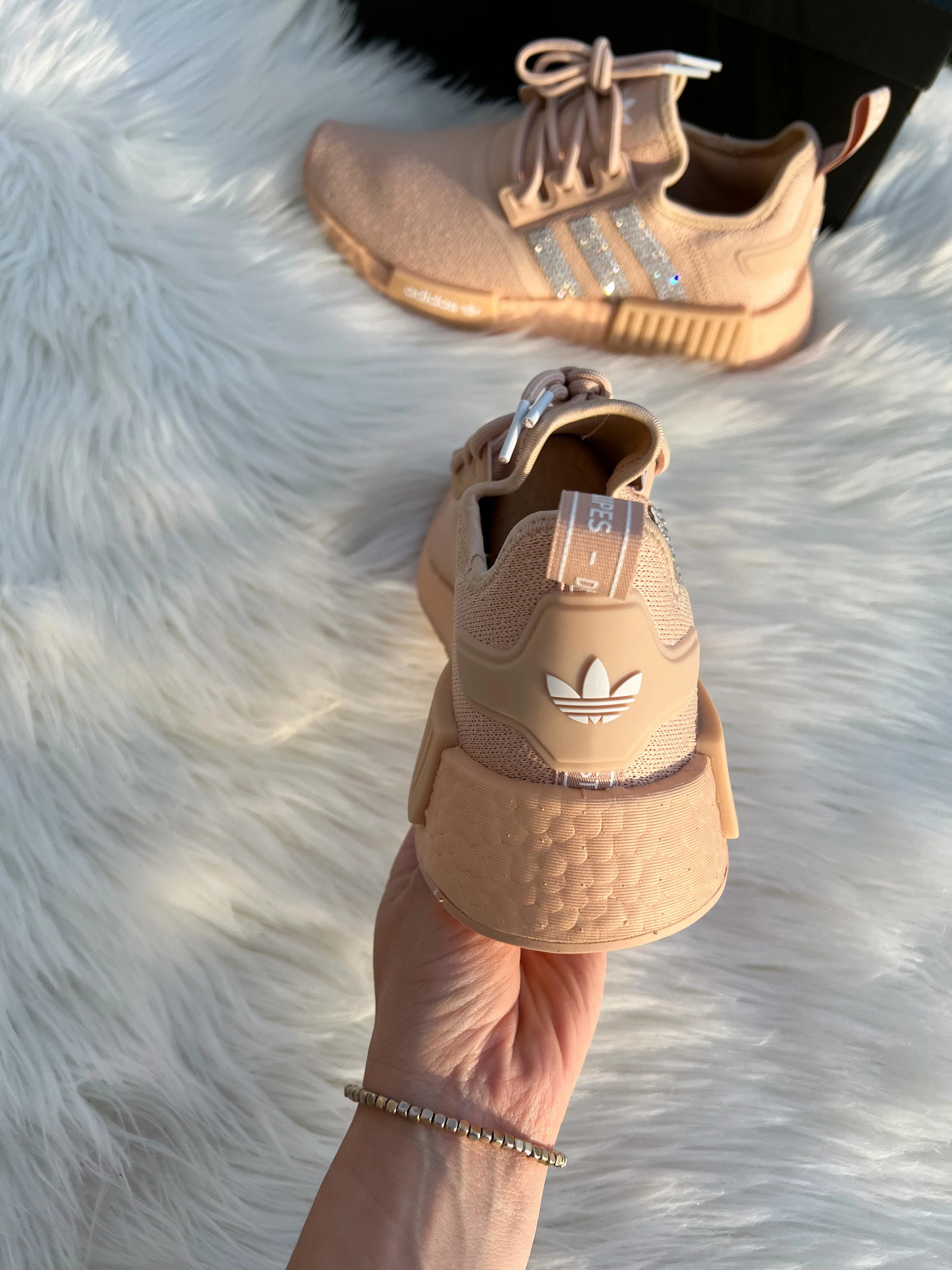 Tan Swarovski Womens Adidas NMD