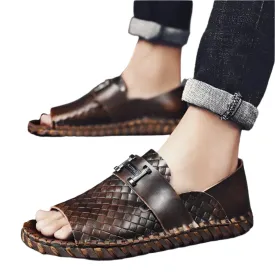 TEEK - Mens Leather Fisherman Slippers