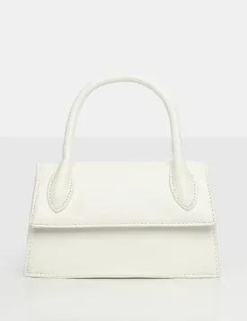 The Hailey White PU One Handle Mini Bag