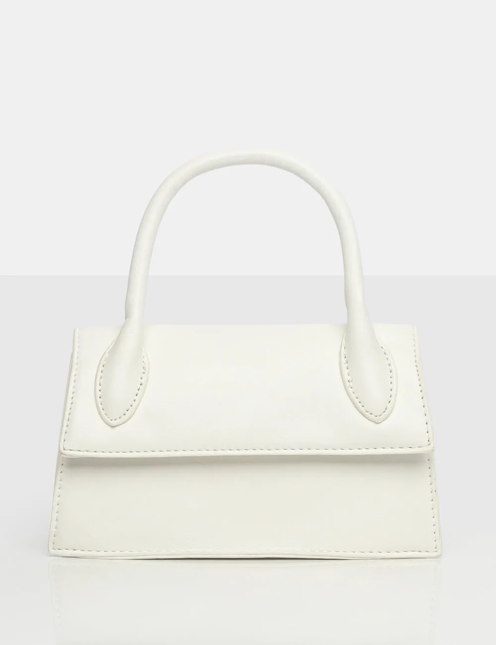 The Hailey White PU One Handle Mini Bag