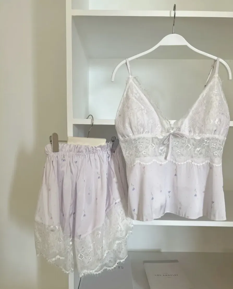 Tulip Fairy Floral Lavender Purple Sleepwear Set