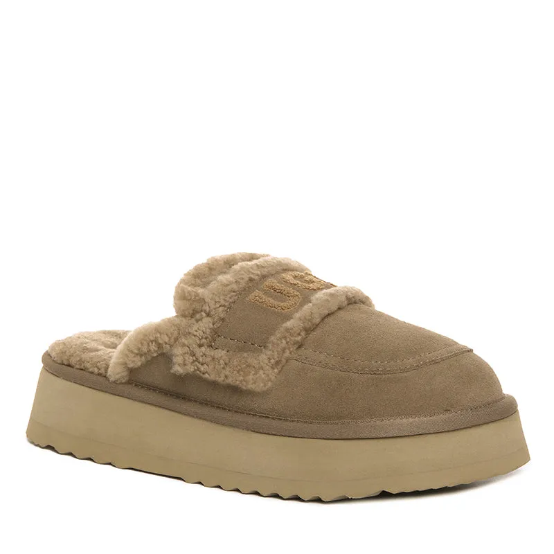 UGG Trisha Fluffy Platform Scuff