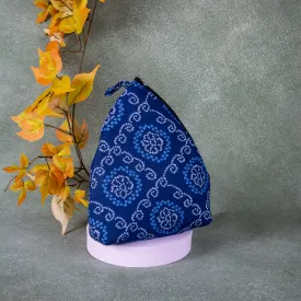 Weaver Nest Blue Colour Bandhani Design.